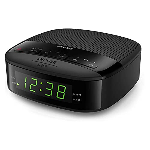 Philips Audio Radiowecker UKW Radio (Doppelter Alarm, Sleep Timer, Kompaktes Design) - TAR3205/12 von Philips Audio