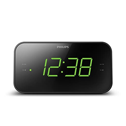 Philips Audio TAR3306 Wecker mit Radio und großem Display, Doppelalarm, Sleep Timer & Schlummerfunktion von Philips Audio