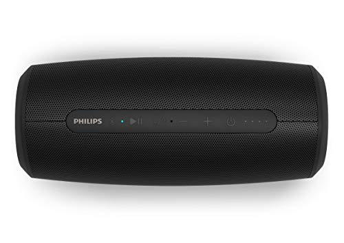 Philips Audio TAS6305/00 S6305/00 Bluetooth-Lautsprecher mit Power Bank-Funktion (Bluetooth 5.0, Wasserfest, 20 Stunden Laufzeit, 2 passive Bassstrahler, USB,2020/2021 Modell, 230x100x100 mm von Philips Audio