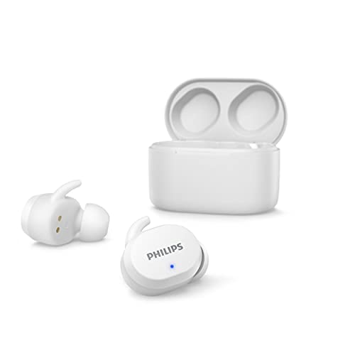 Philips Bluetooth Kopfhörer, Kabellose In-Ear-Kopfhörer für Erwachsene, Touch Control, Wasserdicht, 24 Stunden Spielzeit mit Ladebox, integriertes Mikrofon TrueWireless, Weiß, TAT3216WT/00, One Size von Philips Audio