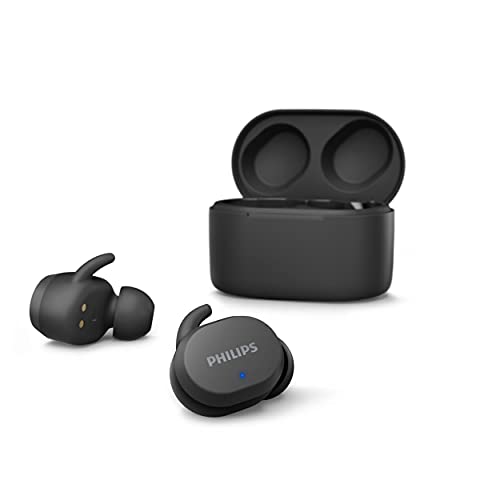Philips Bluetooth Kopfhörer, Kabellose In-Ear-Kopfhörer für Erwachsene, Touch Control, Wasserdicht, Drahtlose Verbindung, 24 Stunden Spielzeit mit Ladebox, integriertes Mikrofon, Schwarz von Philips Audio