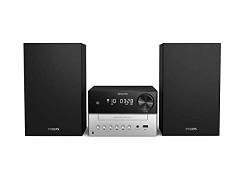 Philips M3205/12 Mini Stereoanlage mit CD und Bluetooth (UKW Radio, USB, MP3-CD, USB-Anschluss zum Laden, 18 W, Bassreflexlautsprecher, Digitale Sound Kontrolle) von Philips Audio