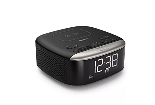 Philips Radiowecker, TAR7606/10, Hochwertiger Radiowecker Mit Ladefunktion, Multifunktionaler Radiowecker Mit Kabellosem Qi-Ladegerät, Bluetooth-Streaming & Großem, Klarem Display Philips Radiowecker, TAR7606/10, Hochwertiger Radiowecker Mit Ladefunktion, Multifunktionaler Radiowecker Mit Kabellosem Qi-Ladegerät, Bluetooth-Streaming & Großem, Klarem Display von Philips Audio
