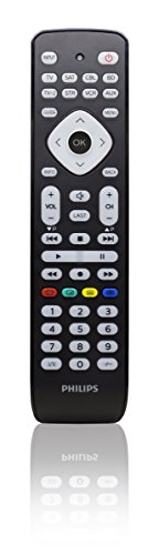 Philips SRP2018/10 Universal Fernbedienung (8-in-1, TV, TV2, Blu-ray, CBL, SAT, STR, VCR, Aux) schwarz von Philips Audio