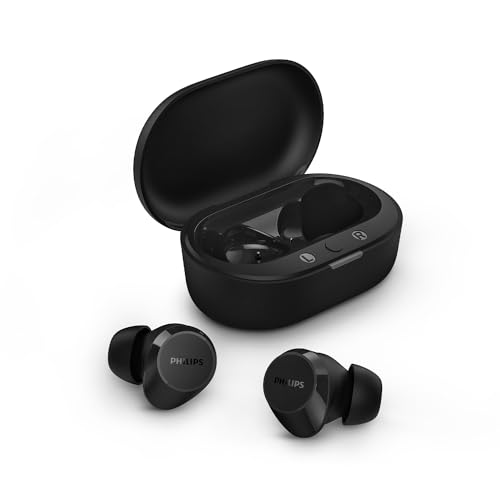 PHILIPS TAT1209BK Drahtlos-Bluetooth-Ohrhörer – kleine Ohrhörer, Tolles Preis-Leistungs-Verhältnis, Natürlicher Klang mit Dynamischer Bass, klare Anrufe und Ladeetui im Taschenformat - Schwarz PHILIPS TAT1209BK Drahtlos-Bluetooth-Ohrhörer – kleine Ohrhörer, Tolles Preis-Leistungs-Verhältnis, Natürlicher Klang mit Dynamischer Bass, klare Anrufe und Ladeetui im Taschenformat - Schwarz von PHILIPS