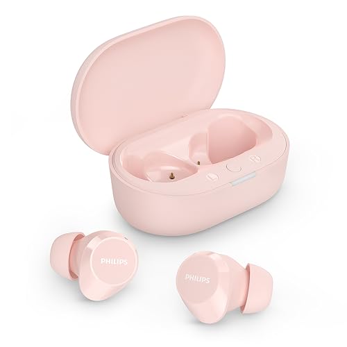 Philips TAT1209PK Drahtlos-Bluetooth-Ohrhörer – kleine Ohrhörer, Tolles Preis-Leistungs-Verhältnis, Natürlicher Klang mit Dynamischer Bass, klare Anrufe und Ladeetui im Taschenformat - Rosa von Philips Audio