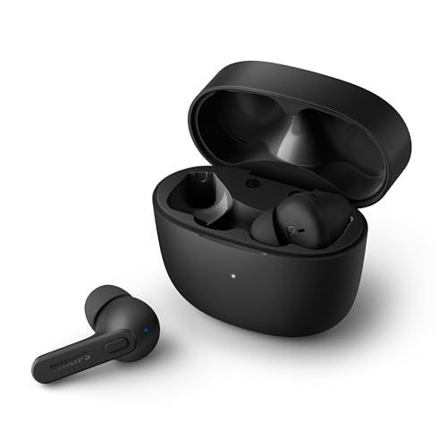 PHILIPS TAT2206BK/00 Truewireless Kopfhörer Bluetooth mit Mikrofon/Schweißbeständig, Im Ohr, 18 Stunden Spielzeit, Klassisches Design, Bequemer Sitz/Kabellose, Schwarz, Einheitsgröße PHILIPS TAT2206BK/00 Truewireless Kopfhörer Bluetooth mit Mikrofon/Schweißbeständig, Im Ohr, 18 Stunden Spielzeit, Klassisches Design, Bequemer Sitz/Kabellose, Schwarz, Einheitsgröße von PHILIPS