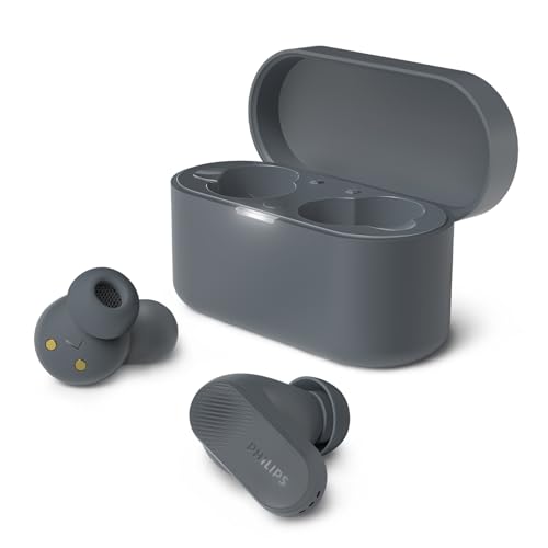 PHILIPS TAT3509GY Noise Cancelling True Wireless In-Ear Bluetooth Kopfhörer – Kleine Ohrstöpsel, natürlicher Klang, dynamischer Bass, taschengroßes Ladeetui, klare Anrufe – Grau PHILIPS TAT3509GY Noise Cancelling True Wireless In-Ear Bluetooth Kopfhörer – Kleine Ohrstöpsel, natürlicher Klang, dynamischer Bass, taschengroßes Ladeetui, klare Anrufe – Grau von PHILIPS
