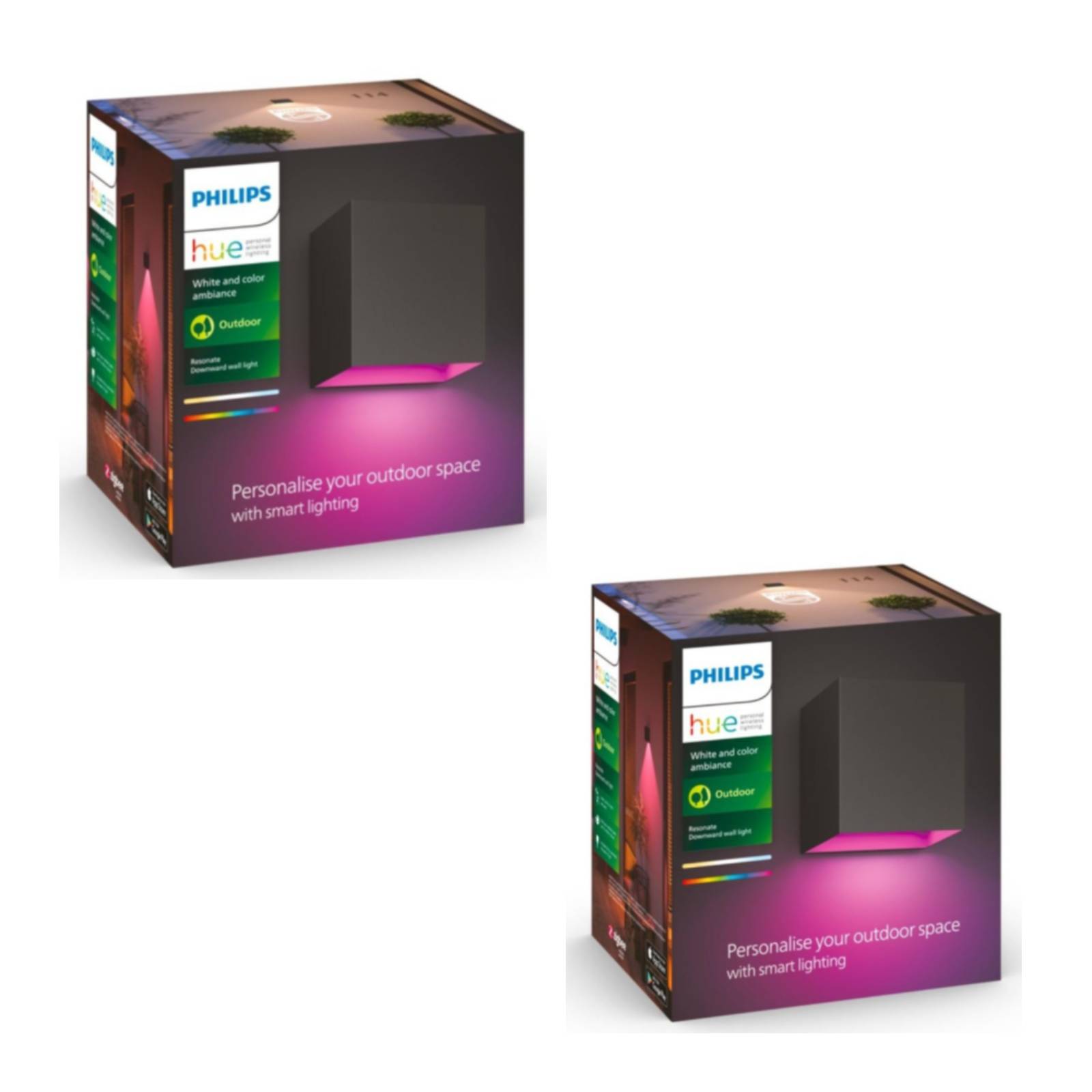 Philips Hue - 2x Downward Resonate Wandleuchte - Bundle Philips Hue - 2x Downward Resonate Wandleuchte - Bundle von Philips Hue