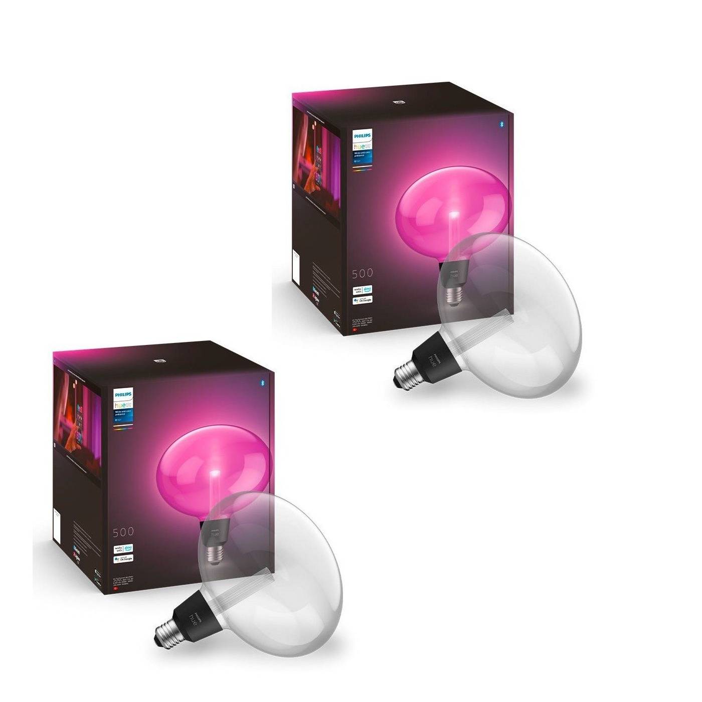 Philips Hue - 2x Ellipse - E27 Smarte Glühbirne - Lightguide - Bundle Philips Hue - 2x Ellipse - E27 Smarte Glühbirne - Lightguide - Bundle von Philips Hue