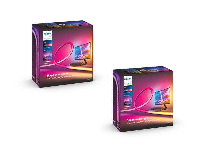Philips Hue - 2x Gaming Gradient PC-Strip 24 27 Zoll - Bundle von Philips Hue