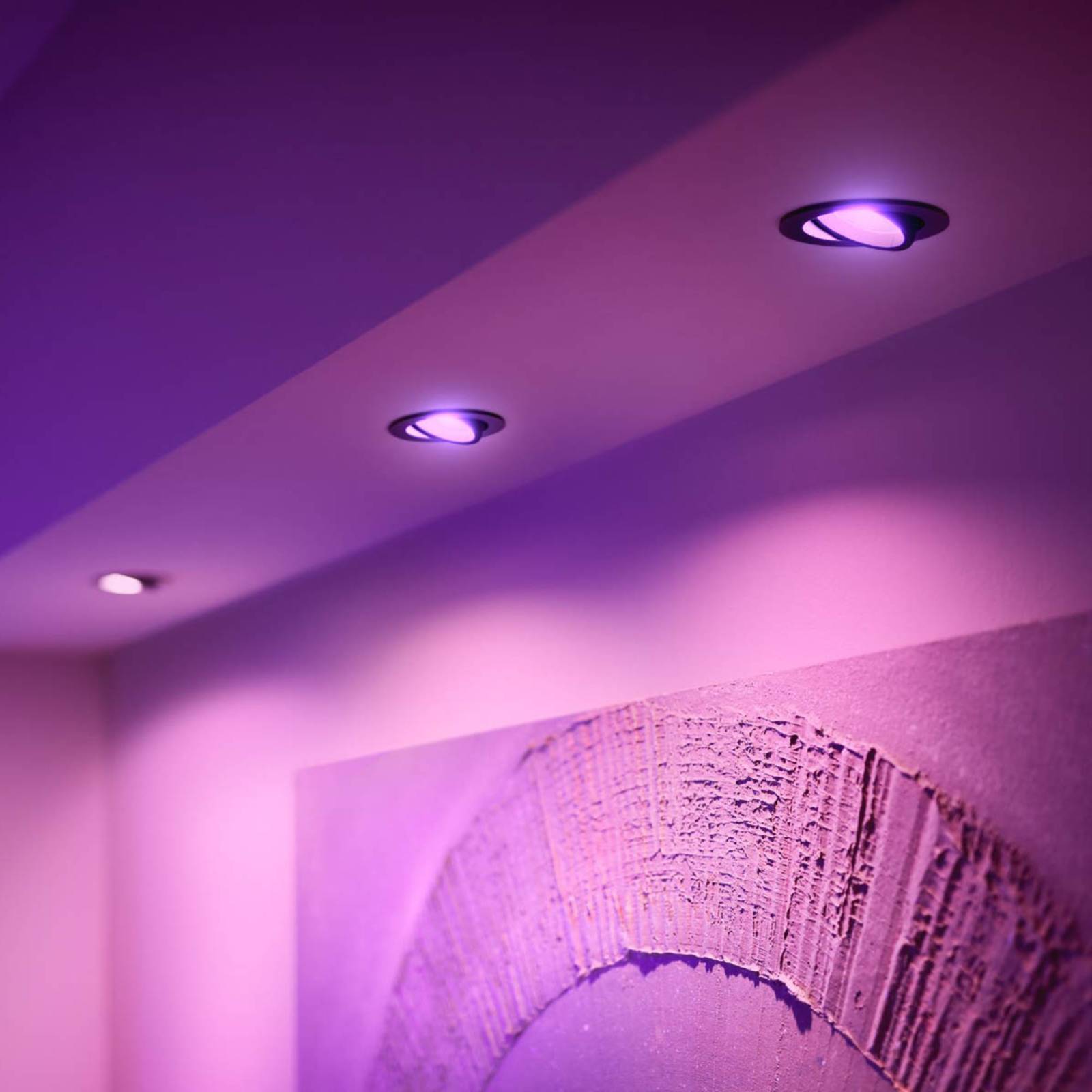 Philips Hue Centura Einbauspot rund 3er, schwarz von Philips Hue