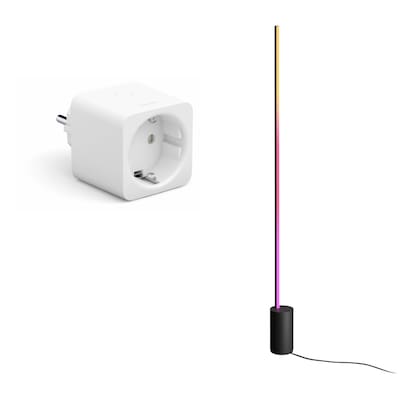 Philips Hue Gradient Signe Stehleuchte schwarz + Smart Plug von Philips Hue