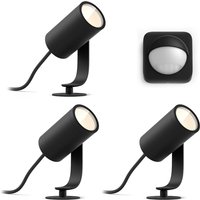 Philips Hue LED Spot Lily Basis Kit (3er-Set) + Philips Hue Outdoor Sensor von Philips Hue