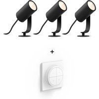 Philips Hue LED Spot Lily Basis Kit (3er-Set) + Tap Dial Schalter von Philips Hue