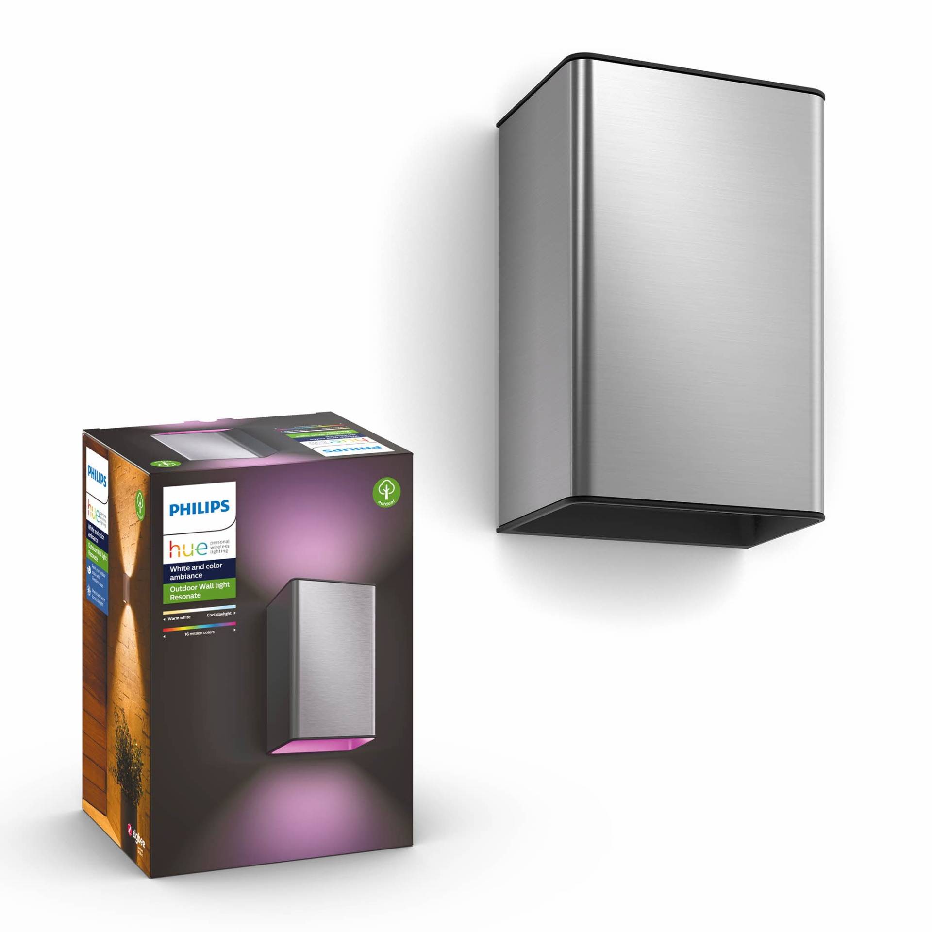 Philips Hue - Resonate Wandleuchte - Hue Außenbereich - Inox - White&Color Ambiance Philips Hue - Resonate Wandleuchte - Hue Außenbereich - Inox - White&Color Ambiance von Philips Hue