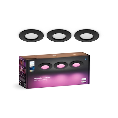 Philips Hue Slim Recessed Spot black 90mm 3er Pack von Philips Hue