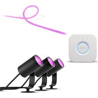 Philips Hue Starter Set Lightstrip Outdoor 5m + Lily Spot 3er Pack + Bridge V2 Philips Hue Starter Set Lightstrip Outdoor 5m + Lily Spot 3er Pack + Bridge V2 von Philips Hue