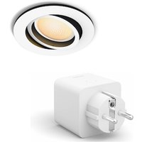 Philips Hue White Amb. Milliskin Einbauspot eckig 250lm Erweiterung + Smart Plug Philips Hue White Amb. Milliskin Einbauspot eckig 250lm Erweiterung + Smart Plug von Philips Hue