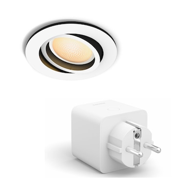 Philips Hue White Amb. Milliskin Einbauspot eckig 250lm Erweiterung + Smart Plug Philips Hue White Amb. Milliskin Einbauspot eckig 250lm Erweiterung + Smart Plug von Philips Hue