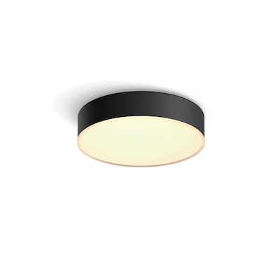 Philips Hue White Ambiance Enrave Deckenleuchte rund schwarz + Dimmschalter • S von Philips Hue