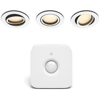 Philips Hue White Ambiance Milliskin Einbauspot weiß • 3er Pack + Bewegungsmelder Philips Hue White Ambiance Milliskin Einbauspot weiß • 3er Pack + Bewegungsmelder von Philips Hue