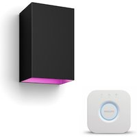 Philips Hue White & Col. Amb. Resonate Wandleuchte schwarz 1200lm + Bridge von Philips Hue