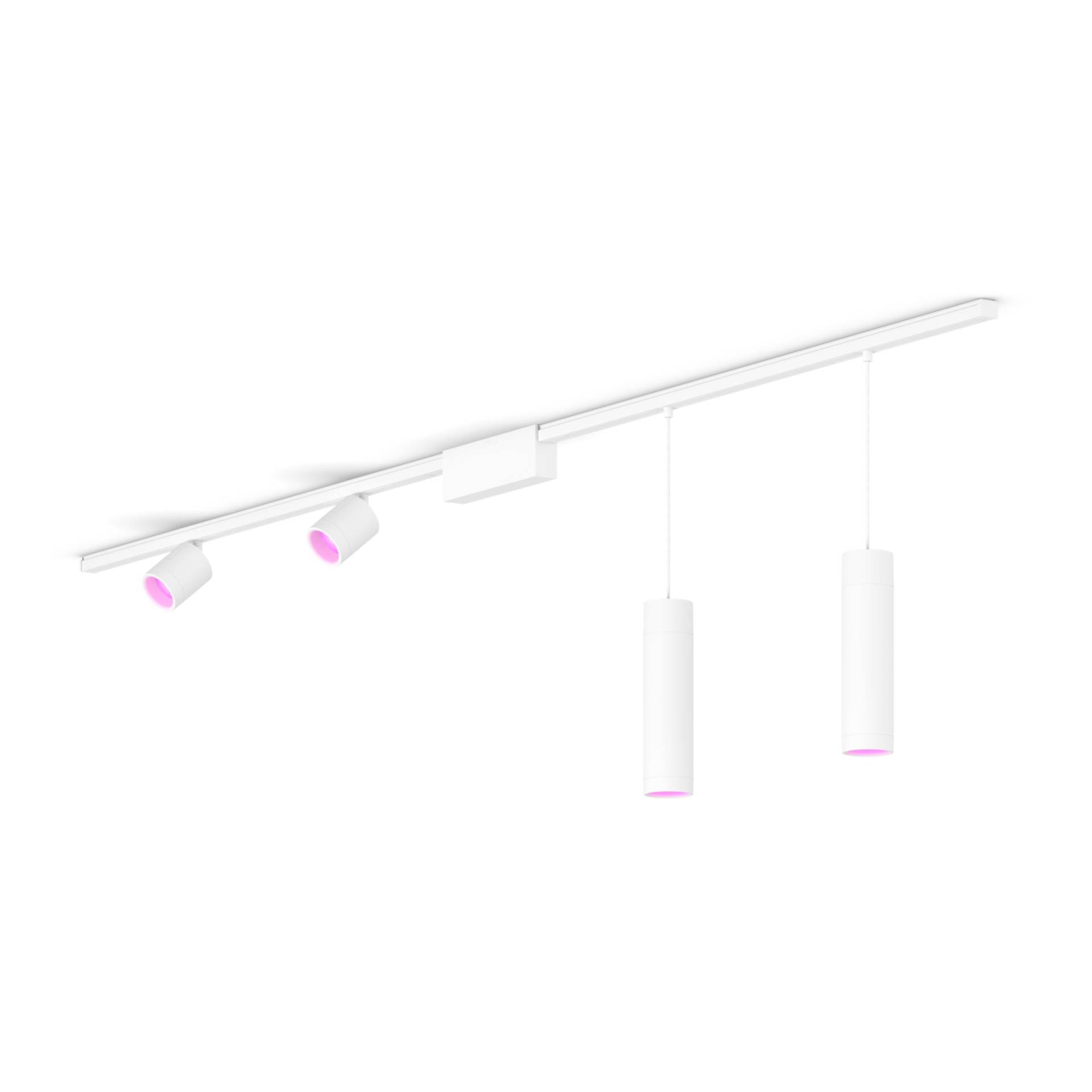 Philips Perifo Basis-Set Gerade Deckenleuchte Weiß (2 Spots, 2 Pendel) von Philips Hue