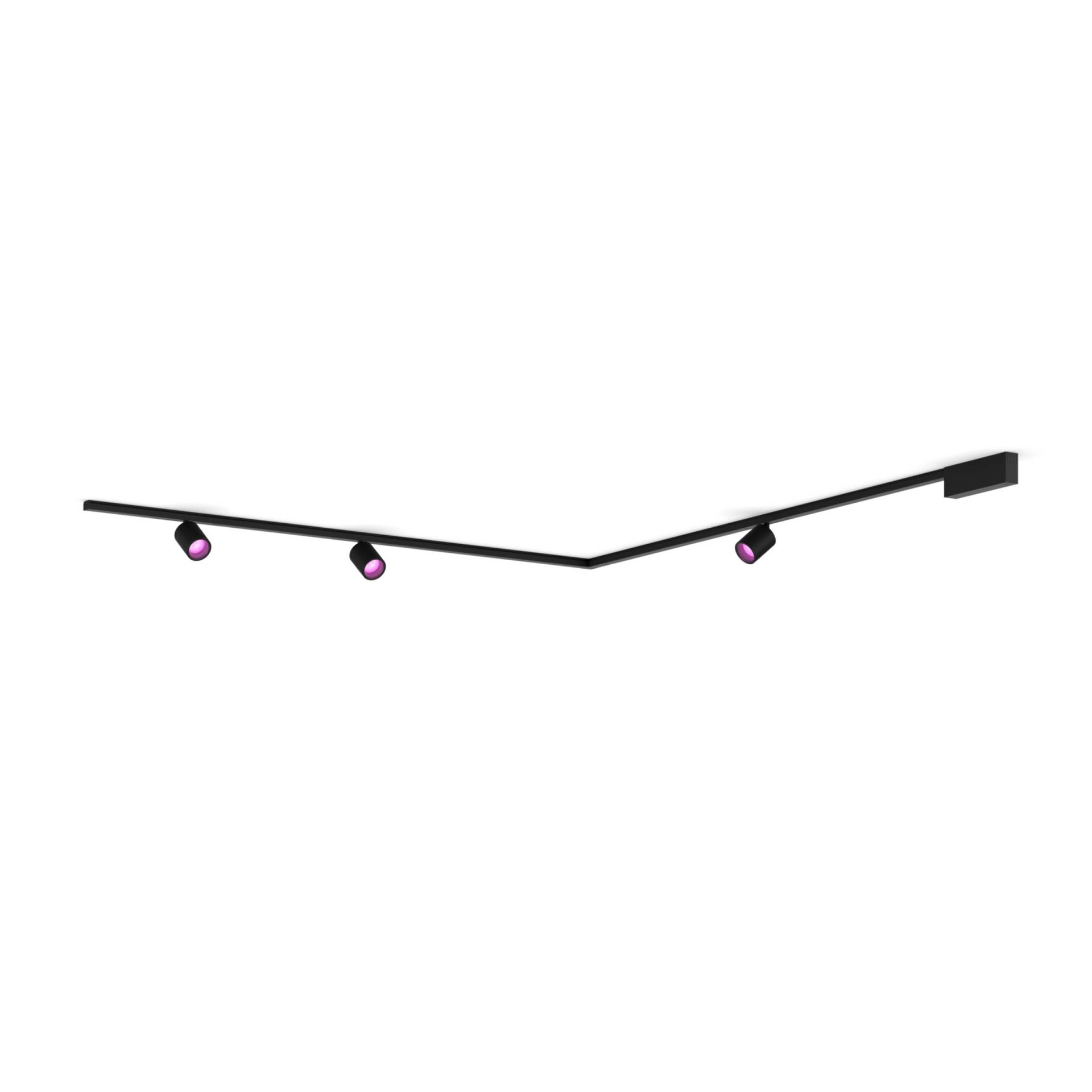 Philips Perifo Basis-Set L-förmige Deckenleuchte Schwarz (3 Spots) von Philips Hue