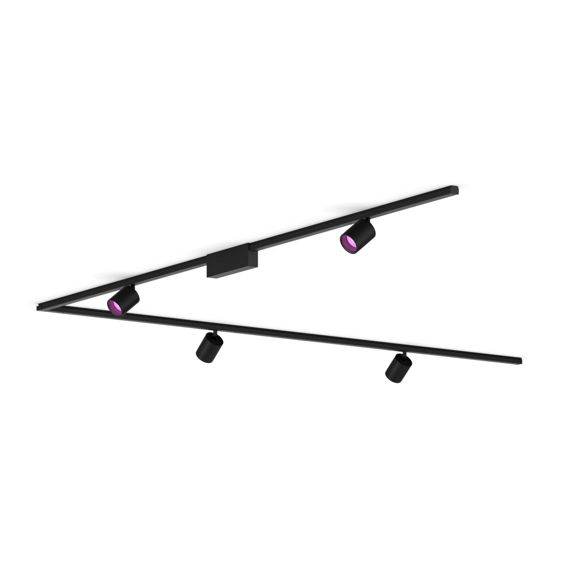 Philips Perifo Basis-Set L-förmige Deckenleuchte Schwarz (4 Spots) von Philips Hue