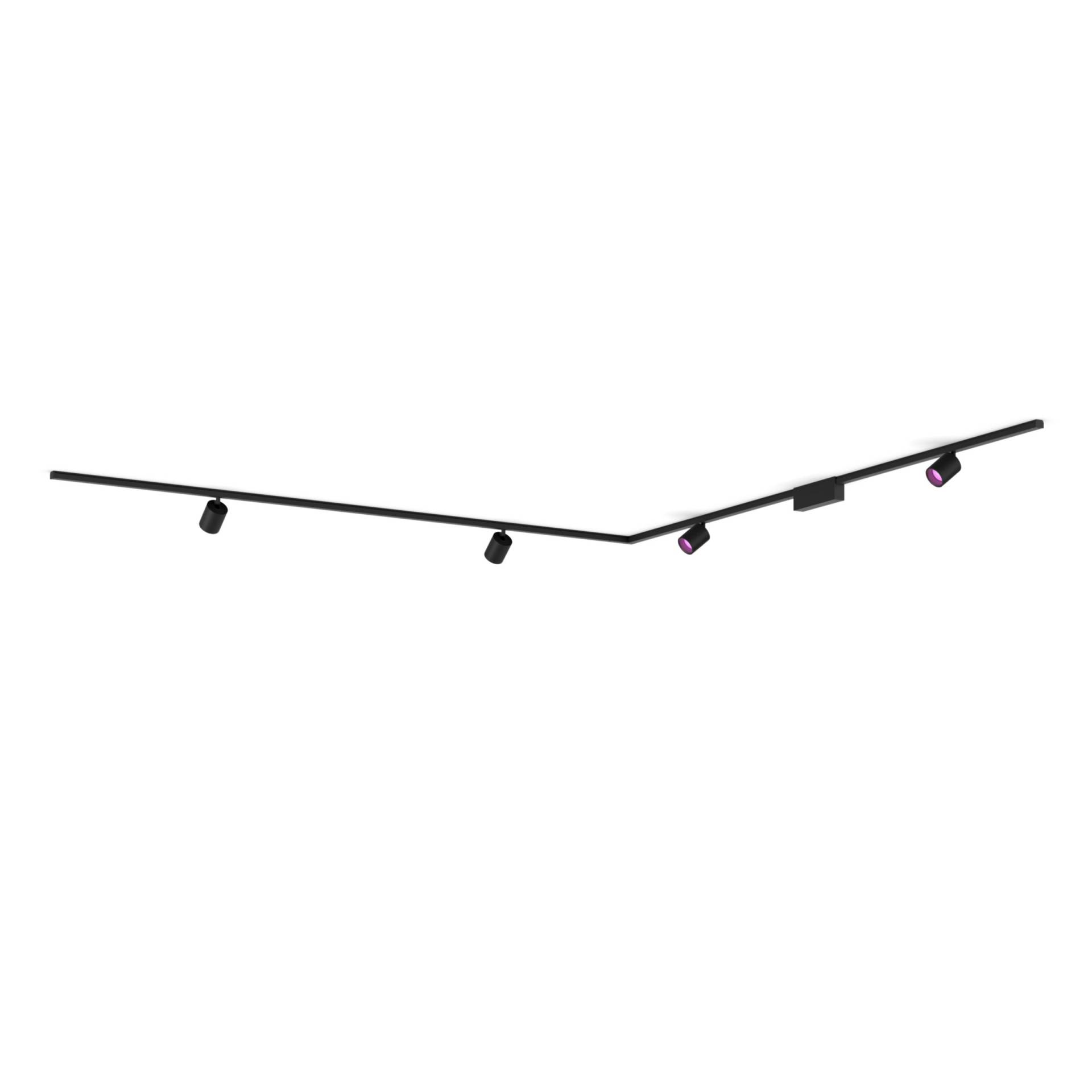 Philips Perifo Basis-Set L-förmige Deckenleuchte Schwarz (4 Spots) von Philips Hue