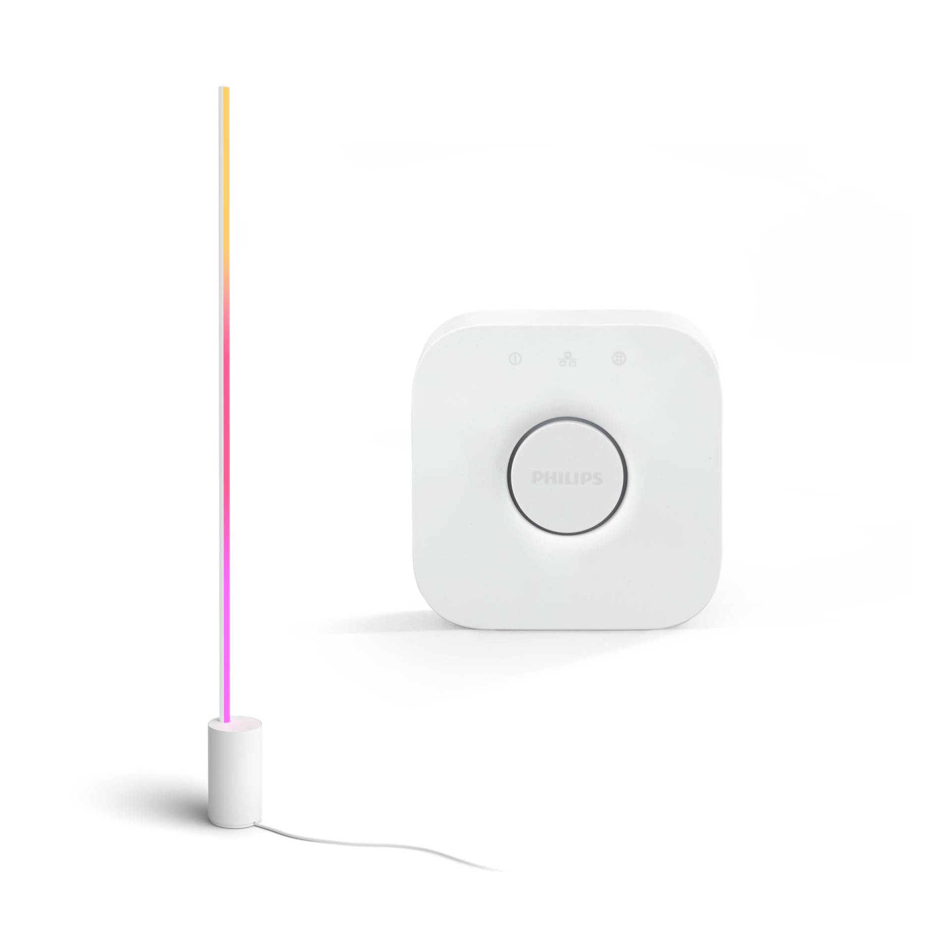 Philips Set: Gradient Signe Stehleuchte Weiß + Bridge von Philips Hue