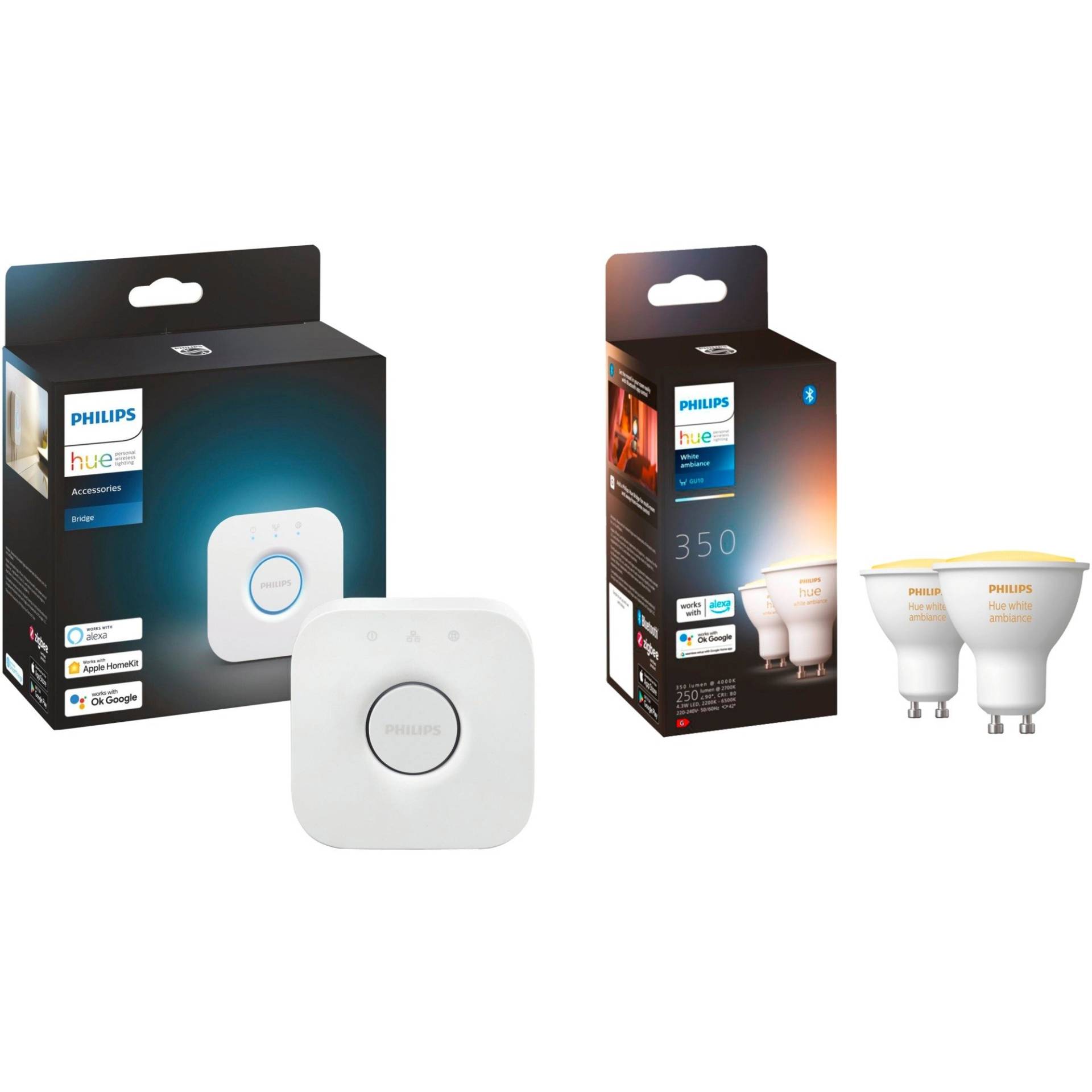 White Ambiance GU10 + Bridge, LED-Lampe von Philips Hue