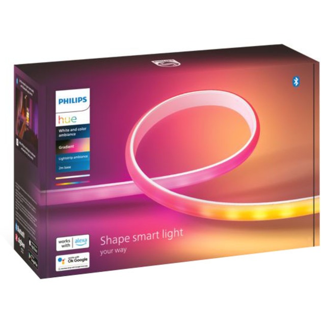 White & Color Ambiance Hue Gradient Lightstrip 2 Meter, LED-Streifen von Philips Hue