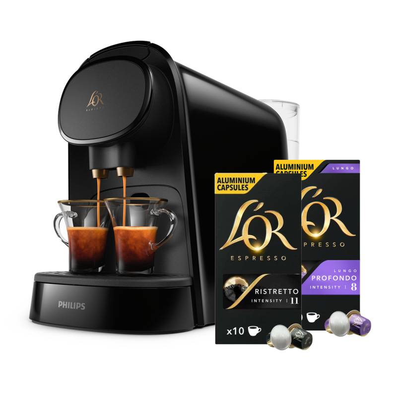 Philips L'Or - Barista Original Kapselmaschine Schwarz - Starter Kit (LM8012/00) von Philips L'Or