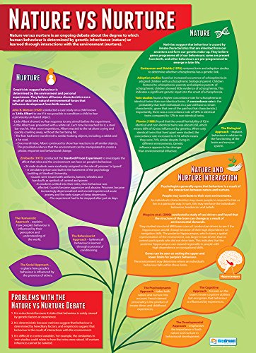 Daydream Education „Nature Vs Nurture“, Psychologieposter für das Klassenzimmer, laminiertes Hochglanzpapier, 850 x 594 mm (A1) (Englische Version) von Philips Lighting