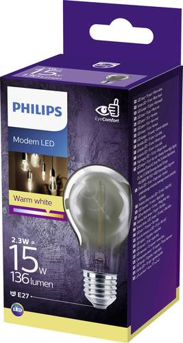 Philips Lighting 75963600 LED E27 Glühlampenform 2.3W = 11W Warmweiß (Ø x L) 6cm x 10.6cm 1St. von Philips Lighting