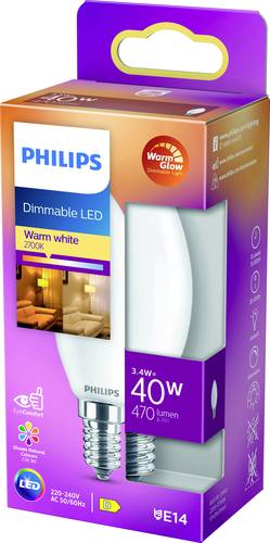 Philips Lighting 871951432429900 LED EEK D (A - G) E14 Kerzenform 3.4W = 40W Warmweiß (Ø x L) 35mm von Philips Lighting