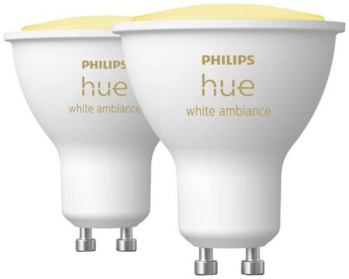 Philips Lighting Hue LED-Leuchtmittel (2er-Set) 871951434012100 EEK: G (A - G) Hue White Ambiance GU von Philips Lighting