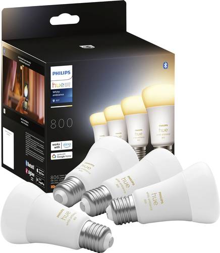 Philips Lighting Hue LED-Leuchtmittel (4er Set) 871951432828000 EEK: F (A - G) Hue White Ambiance E2 von Philips Lighting