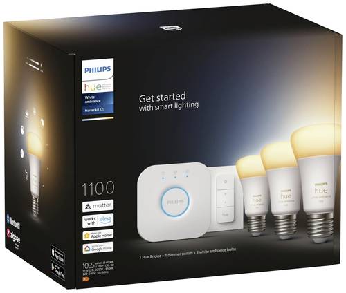 Philips Lighting Hue LED-Leuchtmittel 871951429123200 EEK: F (A - G) Hue White Ambiance E27 3er Star von Philips Lighting