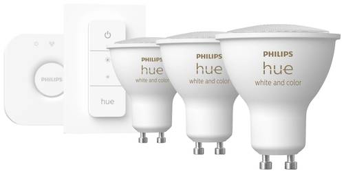 Philips Lighting Hue LED-Leuchtmittel 871951434010700 EEK: G (A - G) Hue White & Col. Amb. GU10 Drei von Philips Lighting