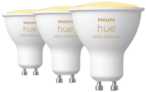 Philips Lighting Hue LED-Leuchtmittel 871951434280400 EEK: G (A - G) Hue White Ambiance GU10 Dreierp von Philips Lighting