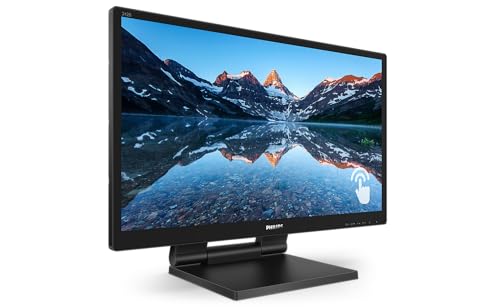 Philips 242B9T - 24 Zoll Touch Monitor, höhenverstellbar (1920x1080, 60 Hz, VGA, DVI, HDMI, DisplayPort, USB Hub) schwarz von Philips Monitors