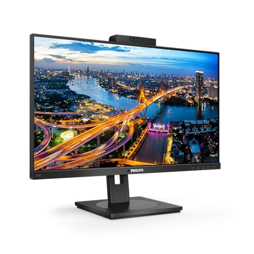 Philips 243B1JH - 24 Zoll FHD USB-C Docking Monitor, Webcam, höhenverstellbar (1920x1080, 75 Hz, HDMI, DisplayPort, USB-C, RJ45, USB Hub) schwarz von Philips Monitors