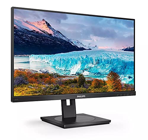 Philips 243S1-24 Zoll FHD USB-C Docking Monitor, höhenverstellbar (1920x1080, 75 Hz, DisplayPort, HDMI, USB-C, RJ45, USB Hub) schwarz von Philips Monitors