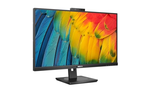 Philips 24B1U5301H - 24 Zoll Full HD Monitor, 5 MP Webcam, höhenverstellbar, Lautsprecher (1920x1080, 75 Hz, HDMI, DisplayPort, USB-C, RJ45, USB Hub) schwarz von Philips Monitors