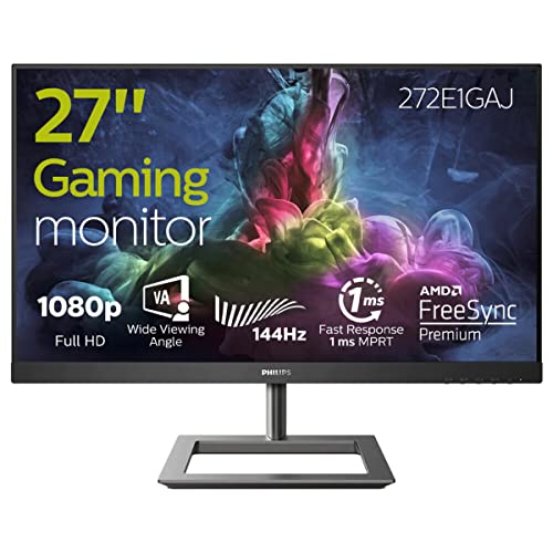 Philips 272E1GAJ - 27 Zoll FHD Gaming Monitor, 144 Hertz, 1ms, FreeSync Premium (1920x1080, HDMI, DisplayPort) schwarz von Philips Monitors