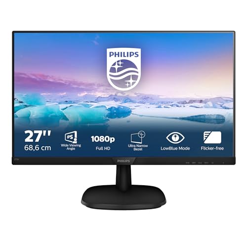 Philips 273V7QJAB - 27 Zoll FHD Monitor (1920x1080, 75 Hz, VGA, HDMI, DisplayPort) schwarz von Philips Monitors