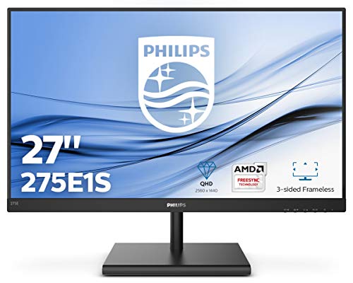 Philips 275E1S - 27 Zoll QHD Monitor, FreeSync (2560x1440, 75 Hz, VGA, HDMI, DisplayPort) schwarz von Philips Monitors